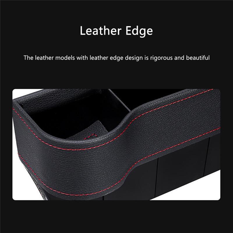 Car Seat Gap Organizer PU Leather Multi-Pocket Universal Fit