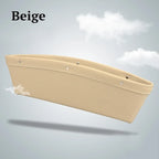 Car Seat Gap Organizer Slim Wedge Faux Leather Pocket