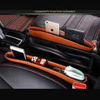 Car Seat Gap Organizer Slim Wedge Faux Leather Pocket