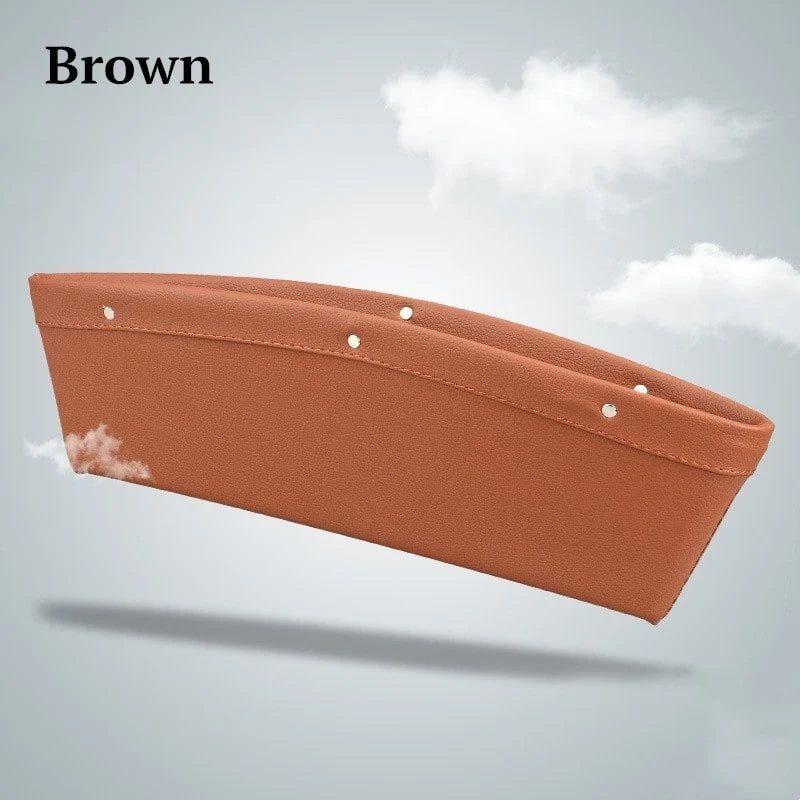Car Seat Gap Organizer Slim Wedge Faux Leather Pocket
