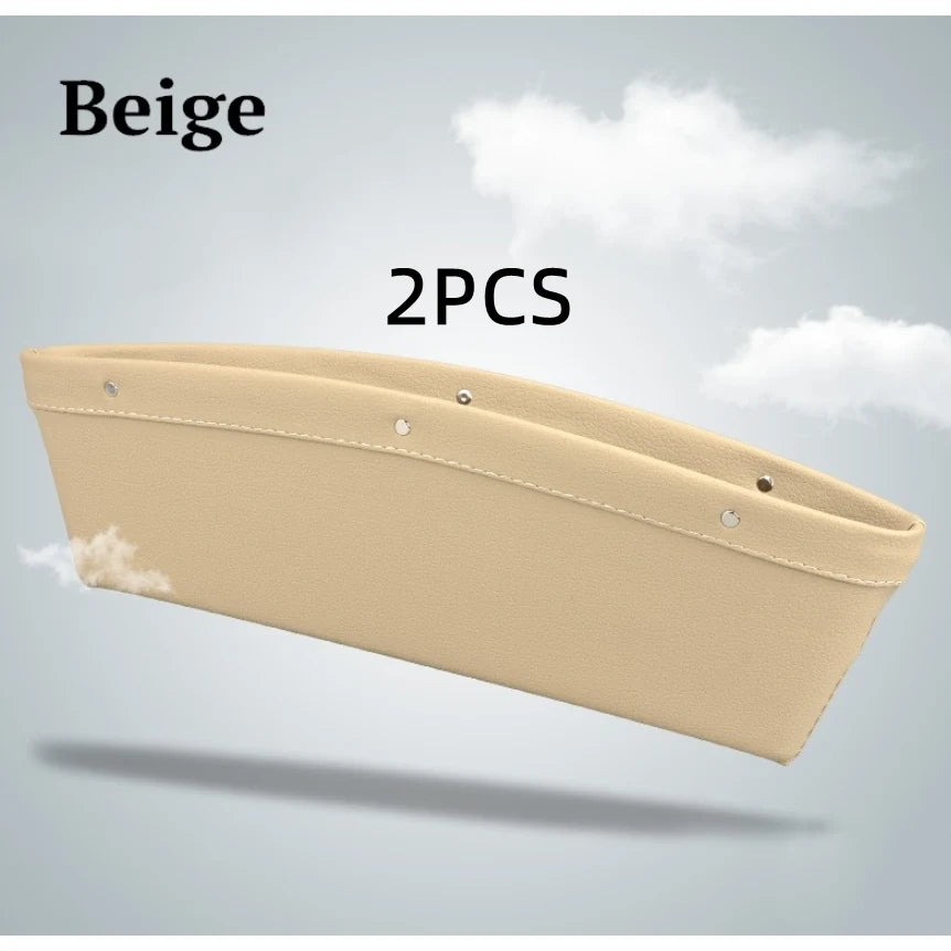 Car Seat Gap Organizer Slim Wedge Faux Leather Pocket