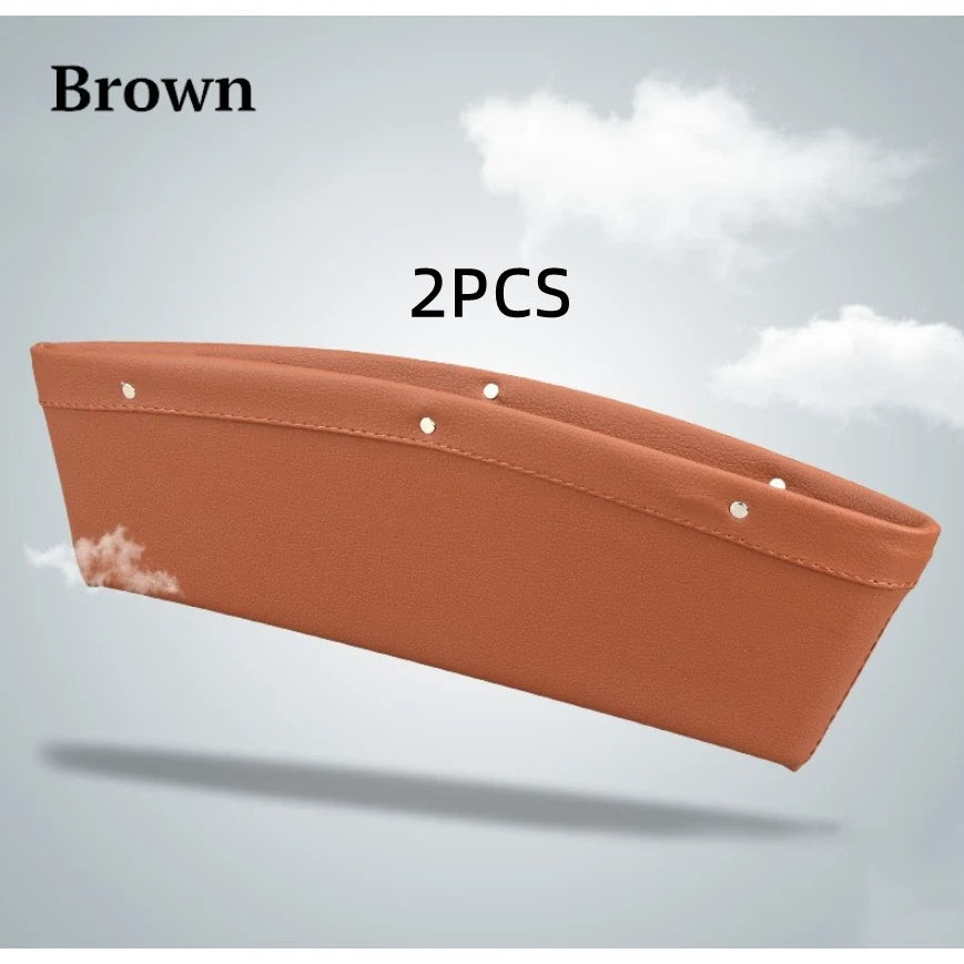 Car Seat Gap Organizer Slim Wedge Faux Leather Pocket