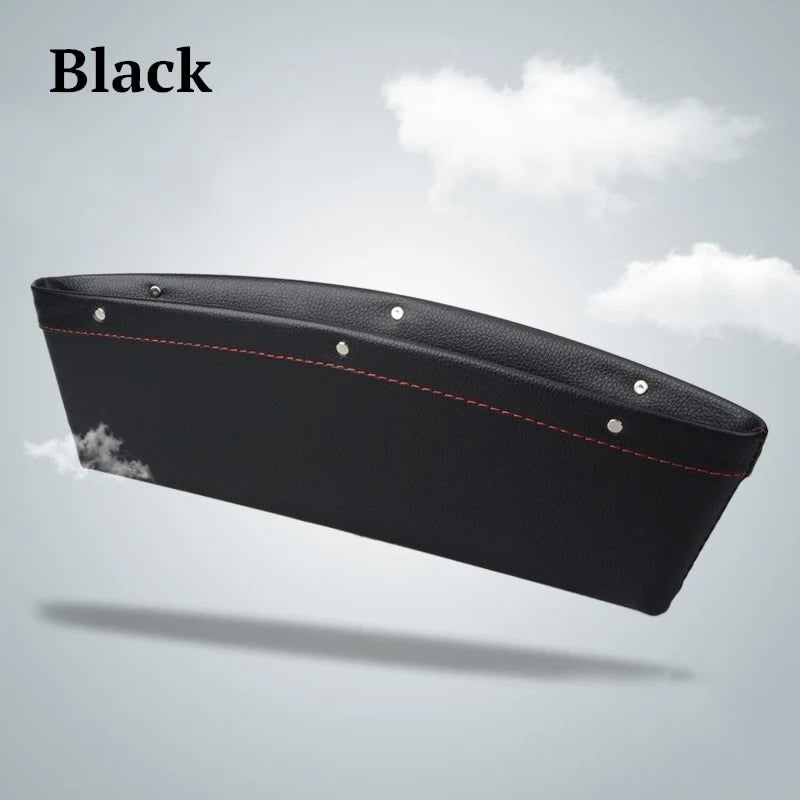 Car Seat Gap Organizer Slim Wedge Faux Leather Pocket