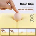 Car Seat Headrest Cushion Memory Foam Breathable Washable Cover