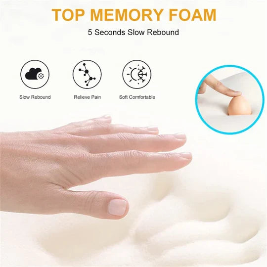 Car Seat Headrest Cushion Memory Foam Breathable Washable Cover