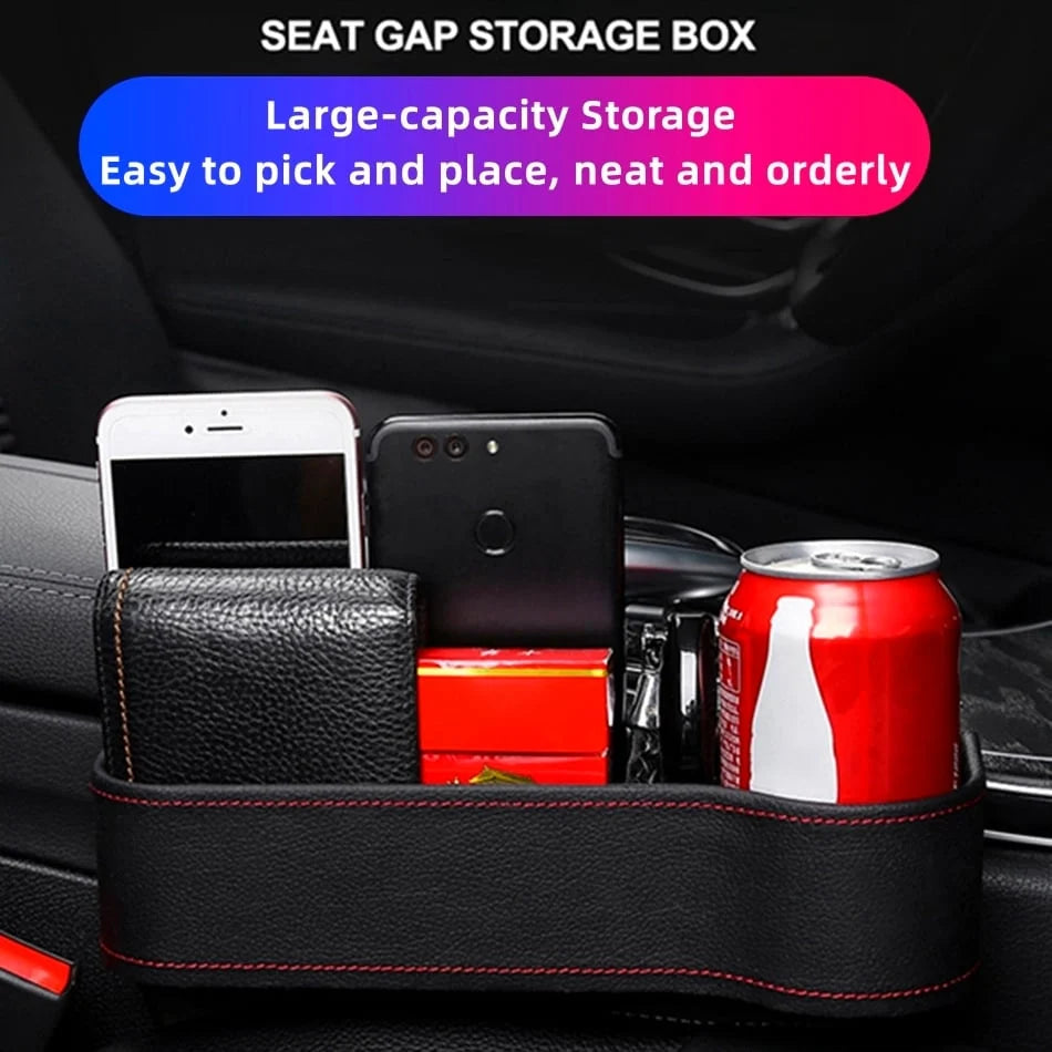 Car Seat Organizer Cup Holder & Coin Storage