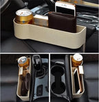 Car Seat Organizer Cup Holder & Coin Storage