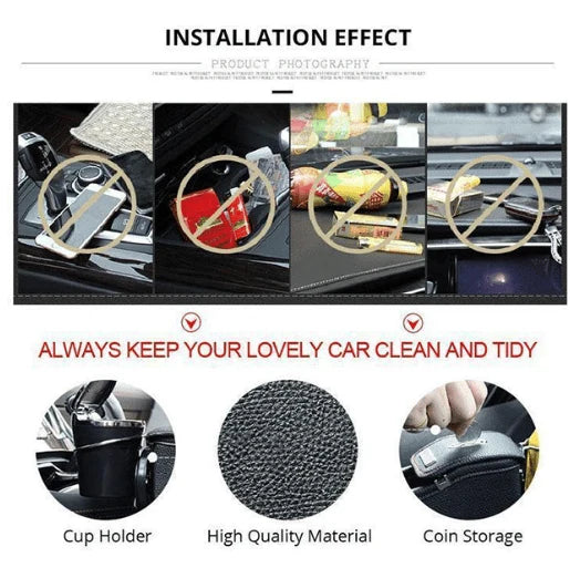Car Seat Organizer Cup Holder & Coin Storage