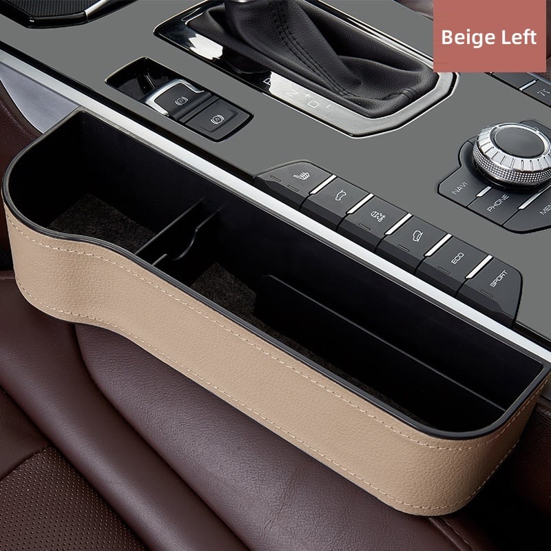 Car Seat Organizer Leather Cup & Coin Holder