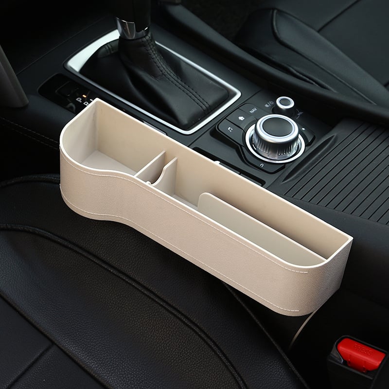 Car Seat Organizer Leather Cup & Coin Holder