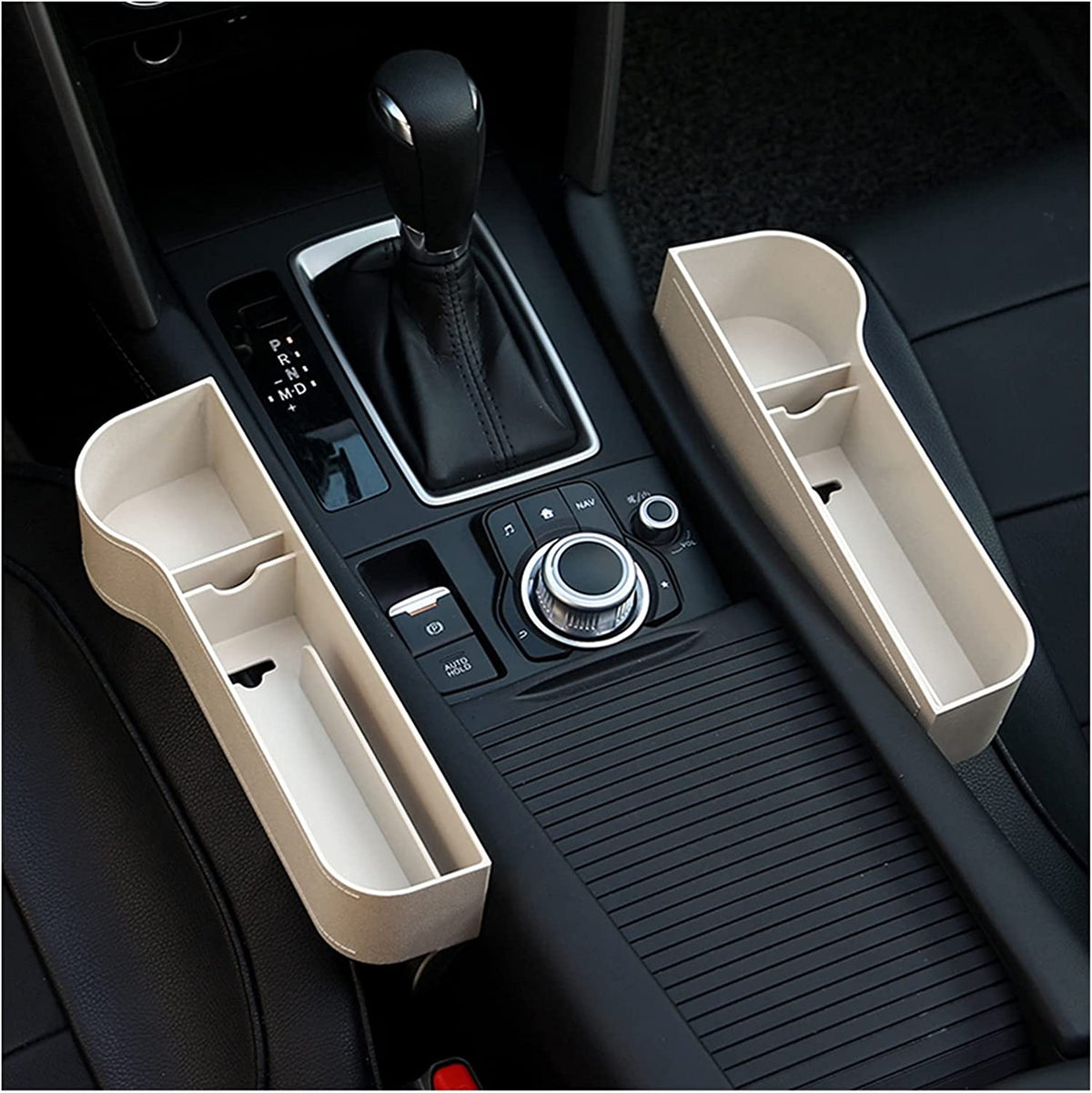 Car Seat Organizer Leather Cup & Coin Holder