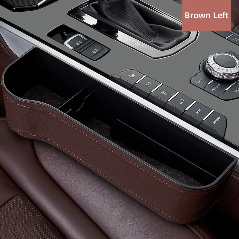 Car Seat Organizer Leather Cup & Coin Holder