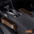Car Seat Organizer Leather Cup & Coin Holder