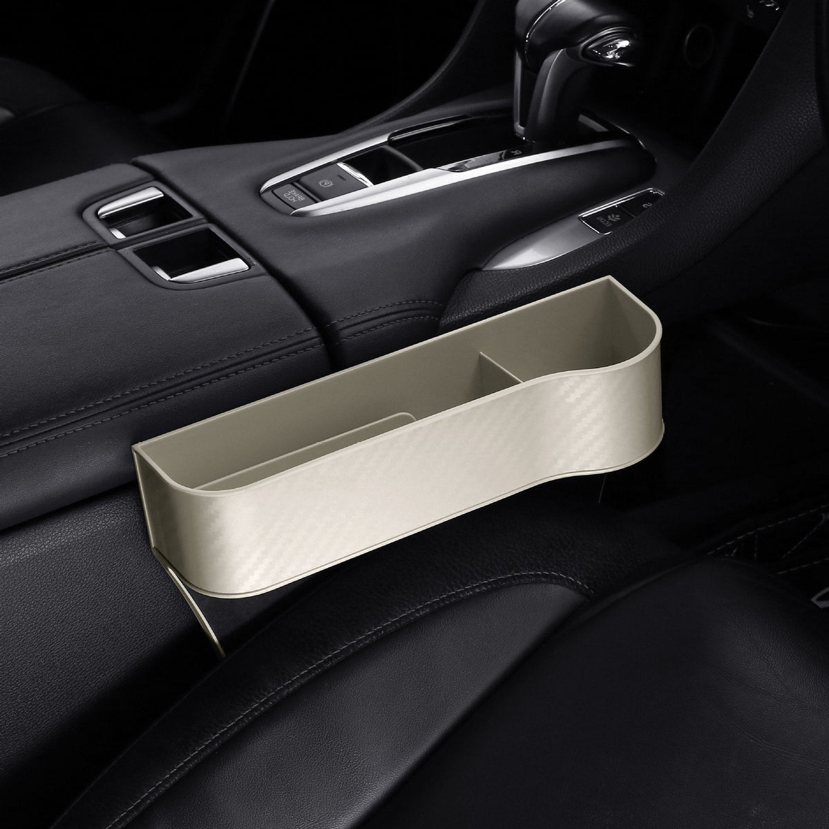 Car Seat Organizer Leather Cup & Coin Holder
