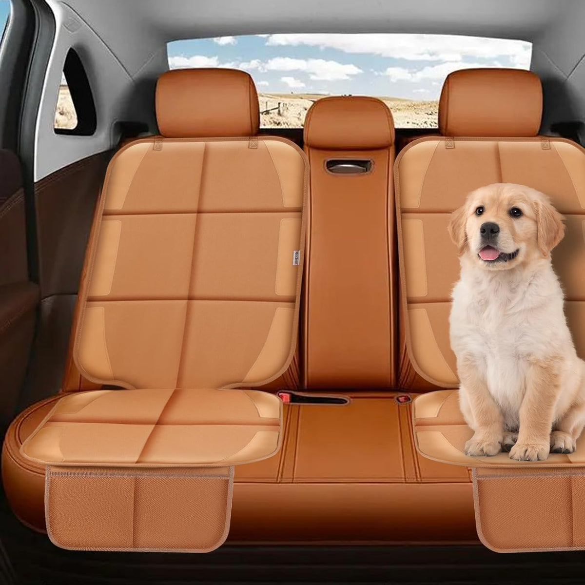 Car Seat Protector 600D Fabric Waterproof & Non-Slip