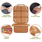 Car Seat Protector Waterproof & Non-Slip Storage Pockets
