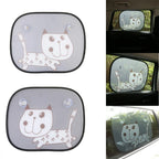 Car Sun Shade Cartoon UV Blocking Set of 2