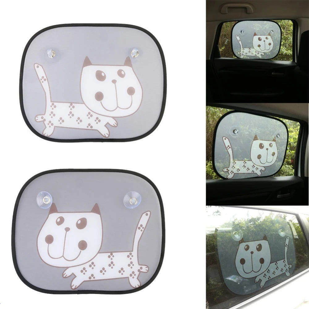 Car Sun Shade Cartoon UV Blocking Set of 2