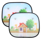 Car Sun Shade Cartoon UV Blocking Set of 2
