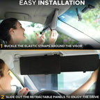 Car Sun Visor Polarized Anti-Glare Universal Clip-On Adjustable Angle