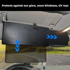 Car Sun Visor Polarized Anti-Glare Universal Clip-On Adjustable Angle