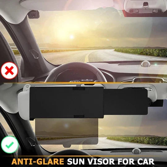 Car Sun Visor Polarized Anti-Glare Universal Clip-On Adjustable Angle