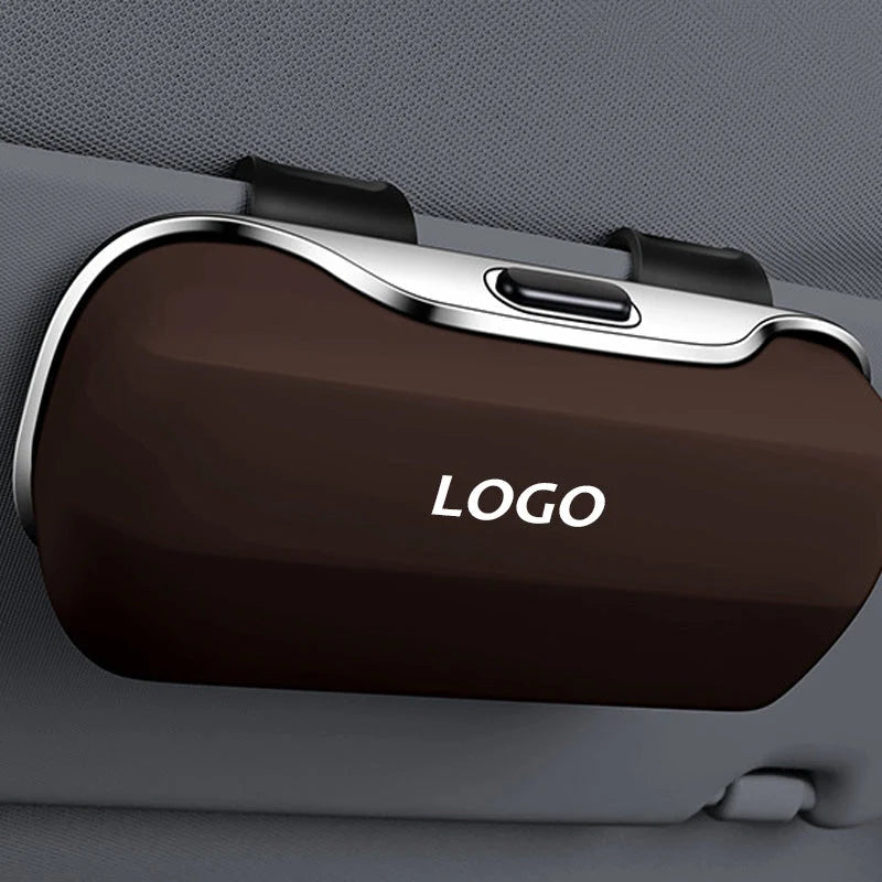 Car Sunglasses Case Sun Visor Clip One-Hand Access