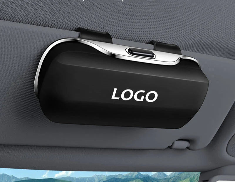Car Sunglasses Case Sun Visor Clip One-Hand Access