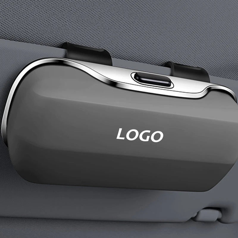 Car Sunglasses Case Sun Visor Clip One-Hand Access