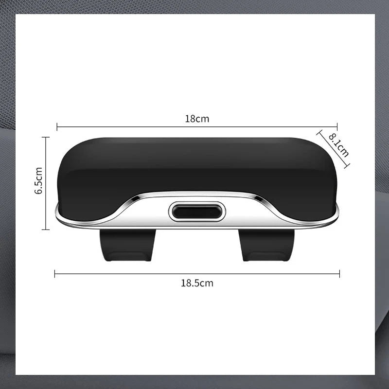Car Sunglasses Holder Clip-On Microfiber Lined One-Hand Access