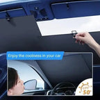 Car Sunshade Retractable Heat Shield & UV-Blocking