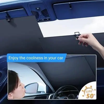 Car Sunshade Retractable Heat Shield & UV-Blocking