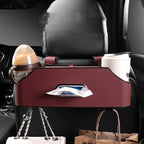 Car Tissue Box & Cup Holder Genuine Leather Compression-Resistant
