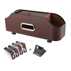 Car Tissue Box & Cup Holder Genuine Leather Compression-Resistant