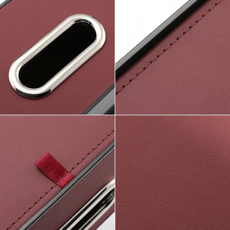 Car Tissue Box & Cup Holder Genuine Leather Compression-Resistant