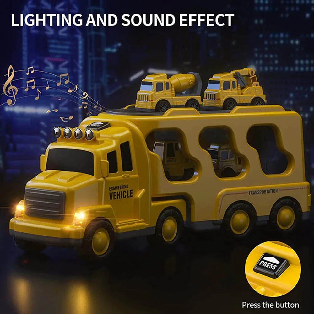 Car Transporter Playset Double-Deck Light & Music