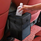 Car Trash Bin Collapsible Waterproof Nylon Adjustable Straps