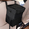 Car Trash Can Denim Exterior Waterproof Lining & Concealing Lid