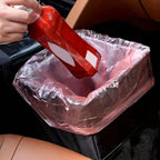 Car Trash Can Denim Exterior Waterproof Lining & Concealing Lid
