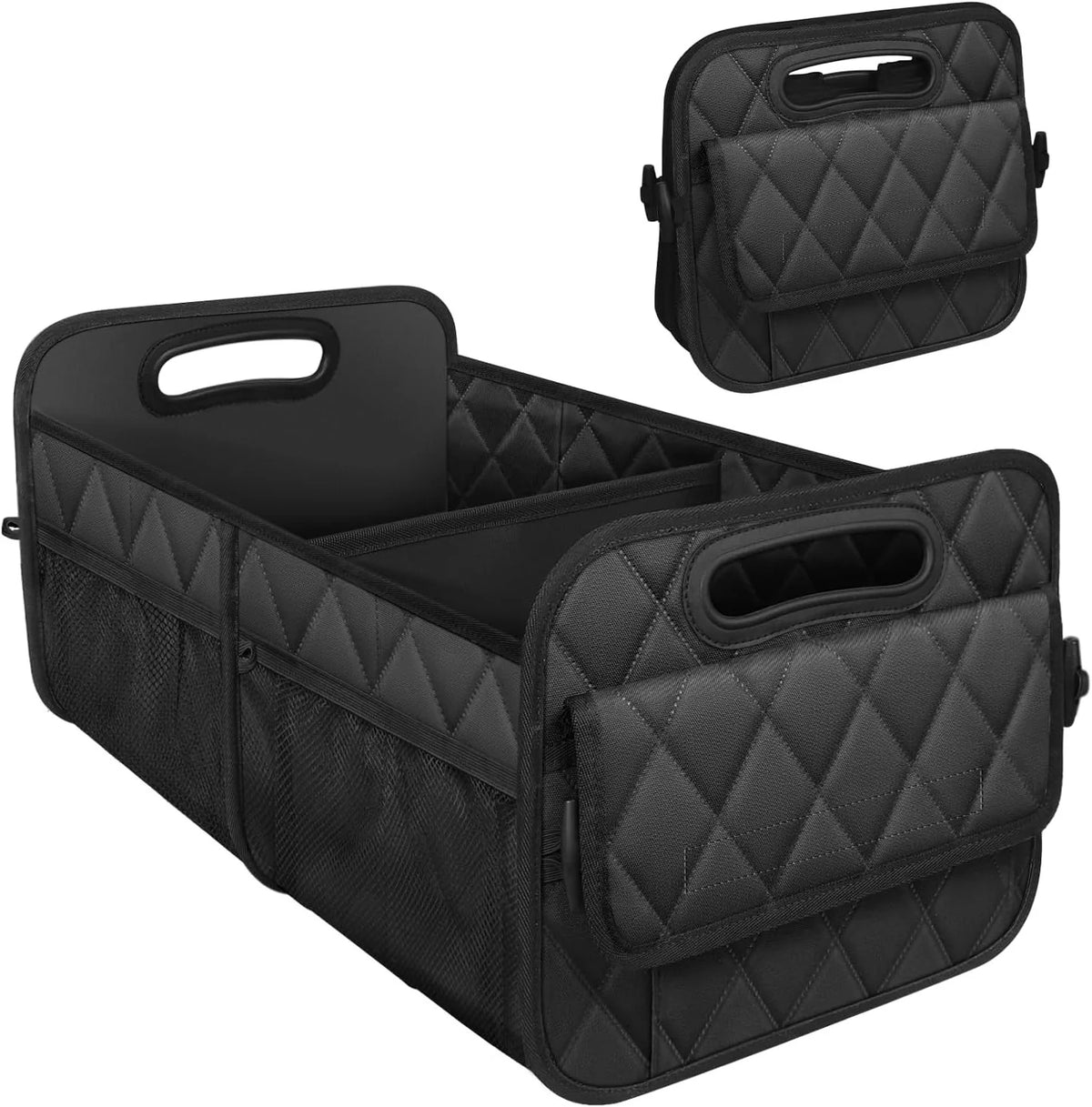 Car Trunk Organizer Foldable Adjustable Dividers Water-Resistant Polyester