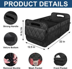Car Trunk Organizer Foldable Adjustable Dividers Water-Resistant Polyester