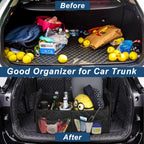 Car Trunk Organizer Foldable Adjustable Dividers Water-Resistant Polyester