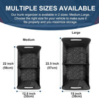 Car Trunk Organizer Foldable Adjustable Dividers Water-Resistant Polyester
