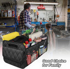 Car Trunk Organizer Foldable Adjustable Dividers Water-Resistant Polyester
