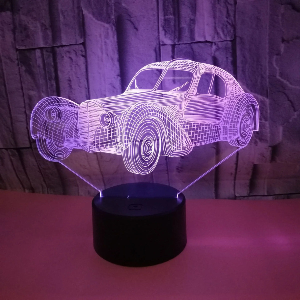 Car USB Night Light 3D Color-Changing Remote & Touch