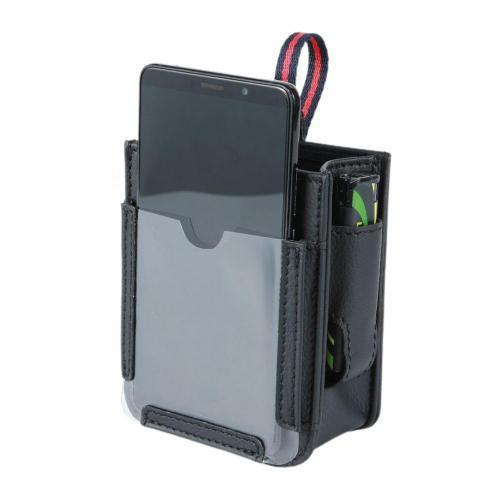 Car Vent Organizer Faux Leather Multi-Pocket Clear Phone Pocket