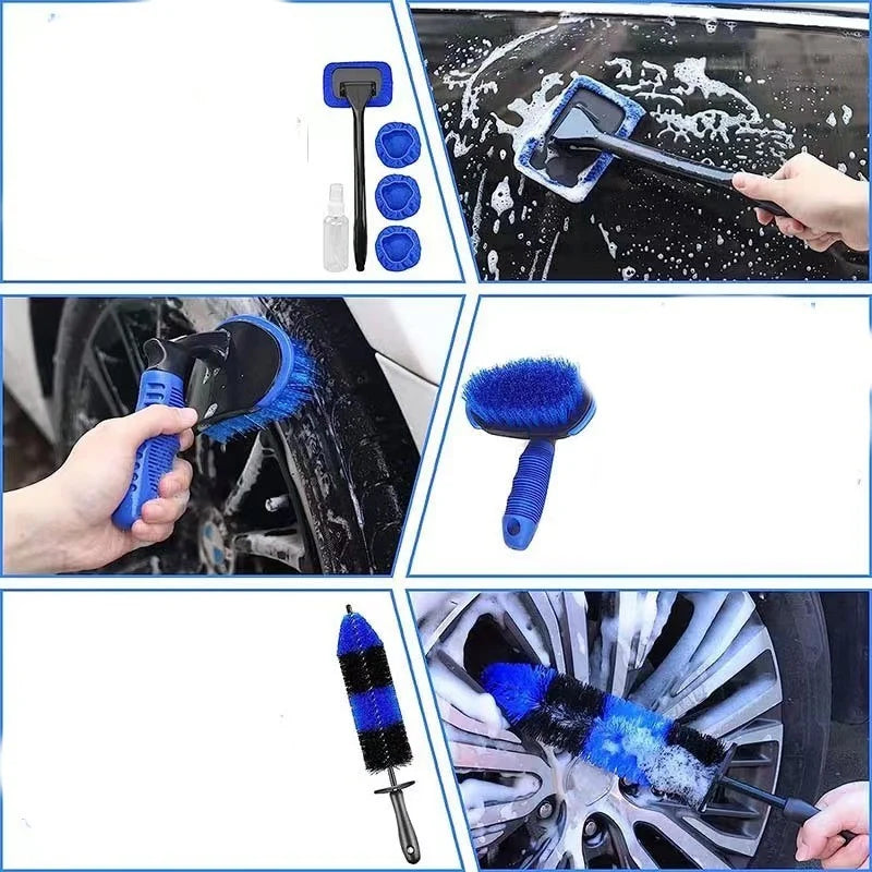 Car Wash Brush Set 26-Piece Soft Bristles