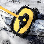 Car Wash Brush Telescopic Rotating Head & Microfiber Chenille