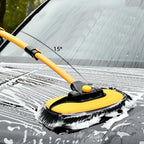 Car Wash Brush Telescopic Rotating Head & Microfiber Chenille