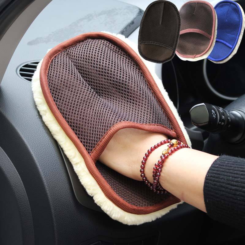 Car Wash Glove Plush Imitation Wool Elastic Sleeve Machine Washable